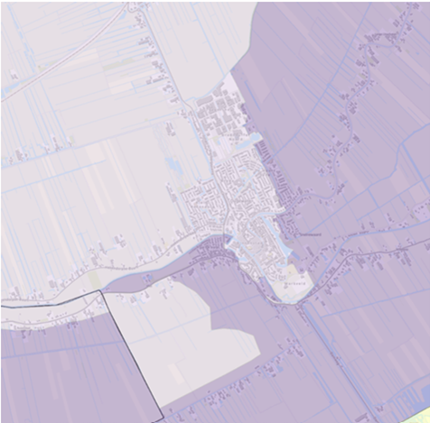 Verdeling van de congestiegebieden FGU en NZH in de gemeente Oudewater
